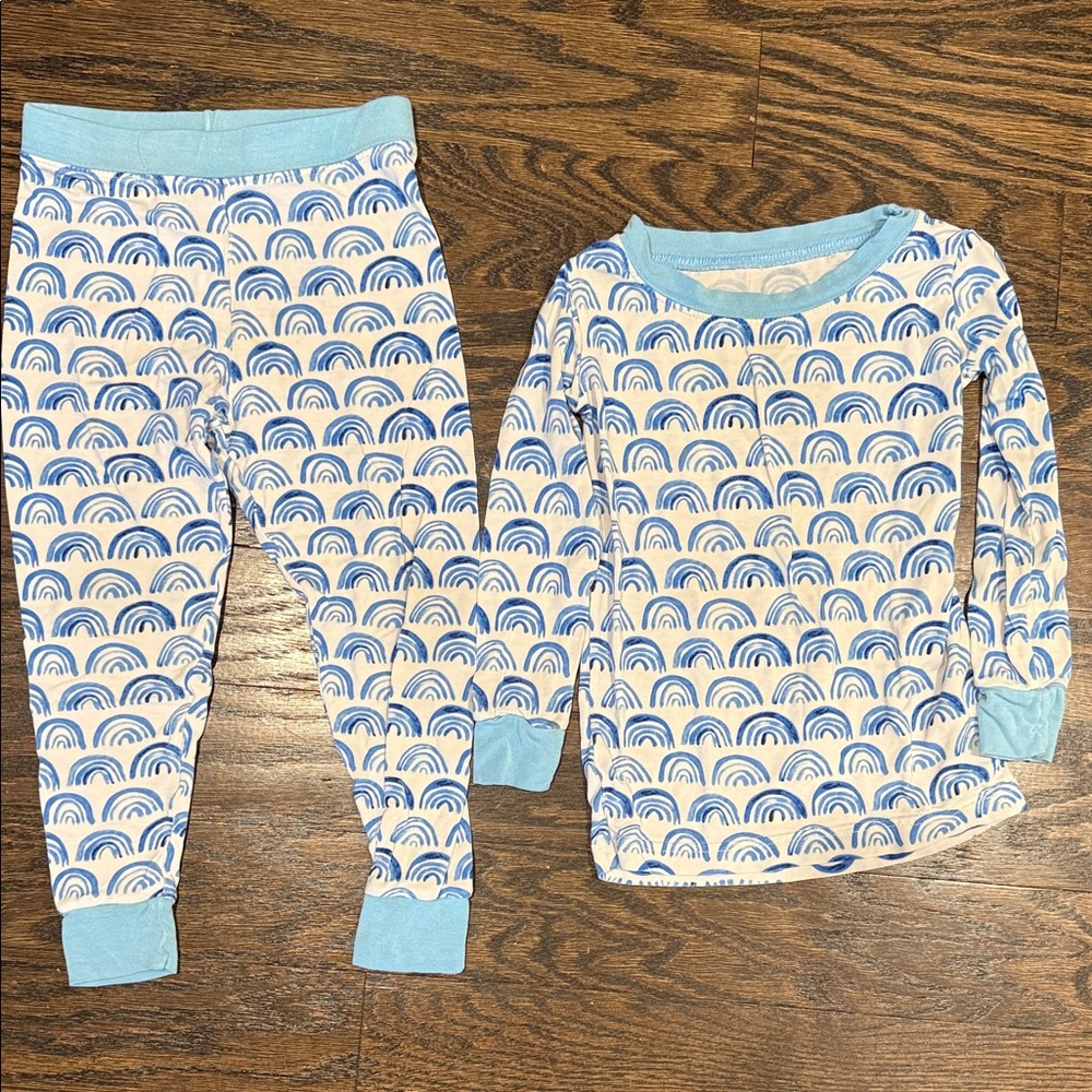 Little Sleepies Blue Rainbows Two-Piece Pajama Set (18-24M)
